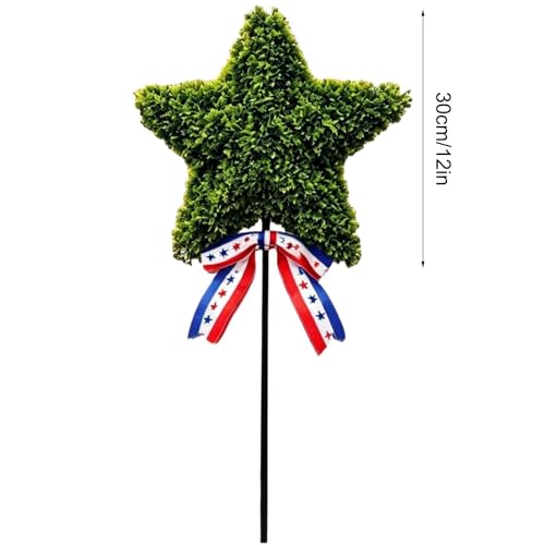 Topiaire étoile 4 juillet de qualité supérieure artificielle et résistante pour extérieur