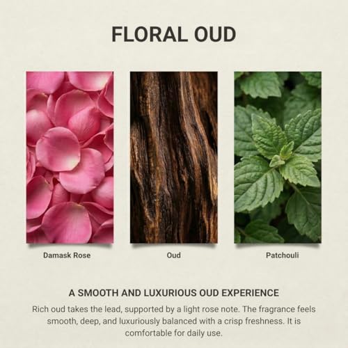 Image of LUNAR BEAR Floral Oud Car Air Freshener | Hanging Car Perfume Diffuser with Protective Case | Luxury Car Fragrance Made with Premium Essential Oils | Alcohol Free & Long Lasting