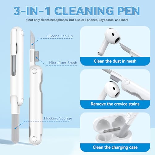 for Airpods 4 Case Shining Clear with Lock&Bling Keychain for Women&Girly,Cute Soft TPU Clear Case Cove for Apple Airpods 4th Generation (2024) with Cleaning Kit,Phone Holder Function by joremx - Image 6
