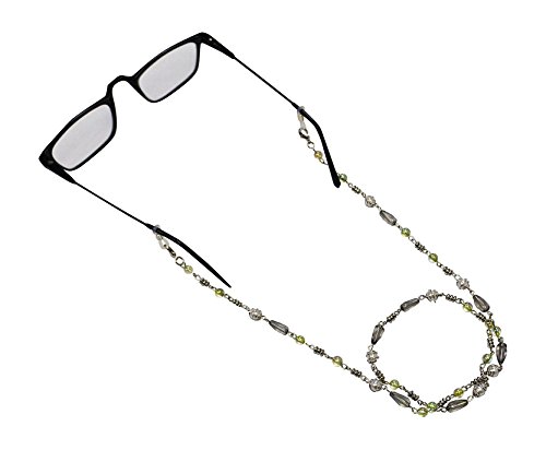 Beaded Eyeglass Chain Holder, Face Mask Lanyard Holder, Fashion Lanyard Necklace, Adella Gray #TOP2