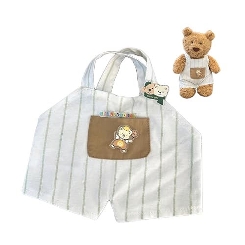 LICHADUOLE Clothes for Lion and Bumbly Bear,Stuffed Animal Outfits Fits,9-12Inch Teddy Bear Clothes, Clothes only Without Doll.(Includes 1 Doll Striped Suspenders )