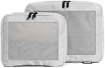 Aerotrunk Cubes d'emballage de compression pour les voyages - Bagages Organisateur Sacs - Cubes d'emballage pour valises à glissière double (2-Pack, Gris clair)