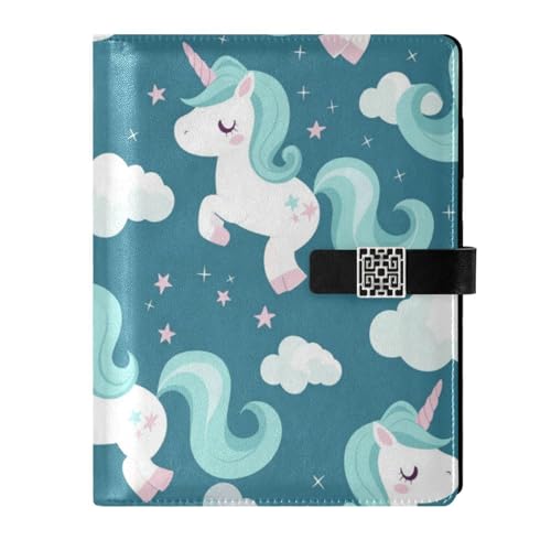 Carnets lignés en cuir licornes blanches idée cadeau originale pour le collège