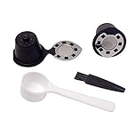 FineInno Refillable Coffee Capsules Pods Reusable Coffee Filter Compatible with Nespresso Original,BPA Free,Free Spoon,Brush (2 pcs Silver Coffee Capsules)