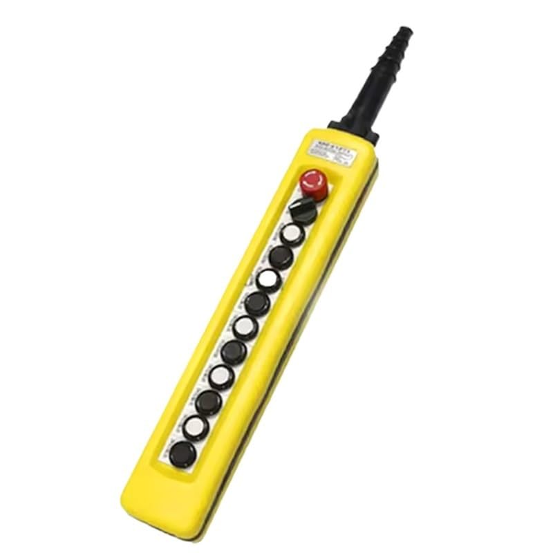 XAC-A1271 12-Button Crane Hoist Pendant Control Station with Emergency Stop, Waterproof Industrial Push Button Switch 250V 5A