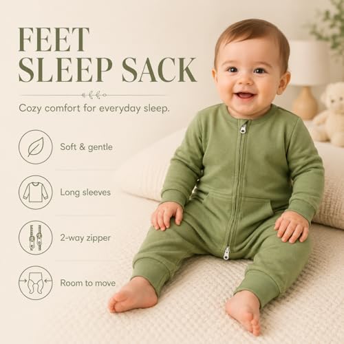 Image of Toddler Sleep Sack with Feet, Long Sleeve, 3-4T, 1-Pack