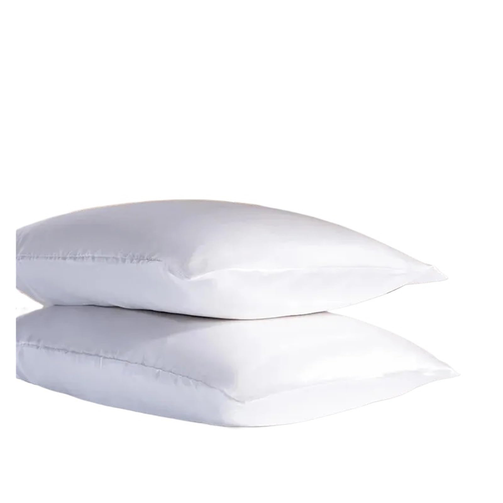 Silky Pillow Covers, Silk Satin Pillowcase Hair Skin Multicolor(White)