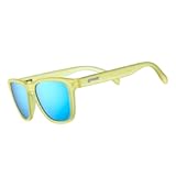 Swedish Meatball Hangover Polarized Sunglasses, Medium Sized (OG), Yellow Translucent Frames with Blue Mirrored Reflective Lens, UV400 Protection, No Slip, No Bounce