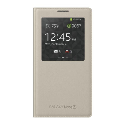 Samsung Galaxy Note 3 Case S View Flip Cover Folio - Oatmeal