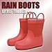 RAINANGEL Toddler Rain Boots with Easy-On Handles, Waterproof, Premium Natural Rubber, Lightweight, Flexible with Traction for Kids