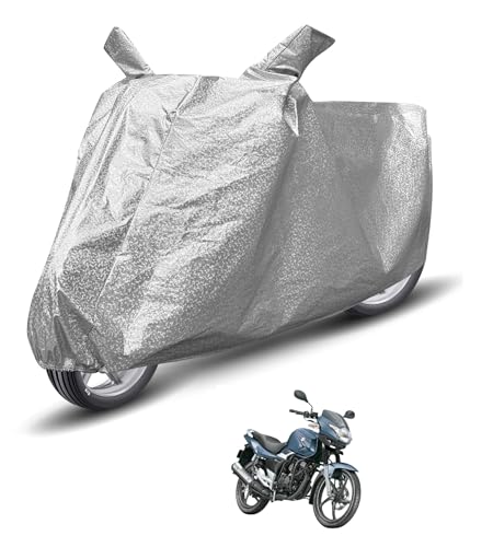 Image of Auto Hub Waterproof Bike Cover Compatible with Suzuki GS 150R Dustproof, UV Protection Two Wheeler Bike GS 150R Cover - Metallic Silver