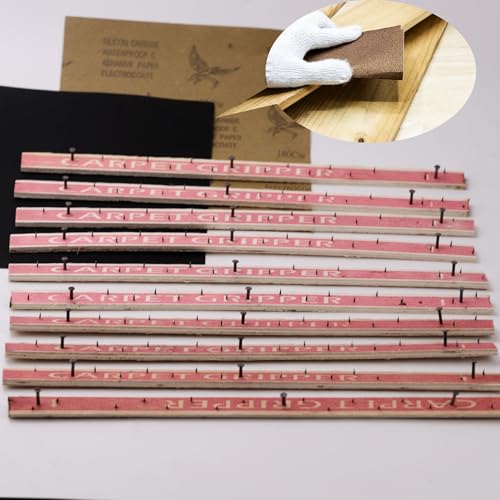 ifish 10PCS Carpet Tack Strips Nails, 180 Grit Sandpaper