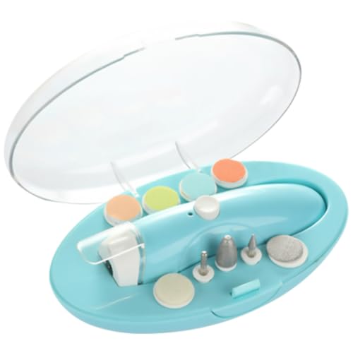 HAPINARY Penseuse Électrique USB Rechargeable 9 Têtes de Meulage Ongles pour Bébé Design Silencieux à Vitesse Constante Outil de Manucure Sûr et Pratique