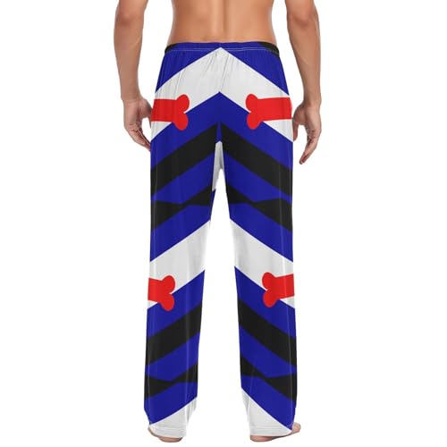 Men's Pajama Bottoms Soft Pajama Pants Elastic Waist Sleep Bottoms Jogger Lounge Straight Pants with Pockets2