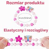 AUAUY 12 bransoletek dla dziewczynek, zespół panny młodej Lette koraliki damskie, bransoletka dziewczęca z czarnymi koralikami, bransoletki przyjaźni prezenty dla dziewczyn, dekoracje na wieczór