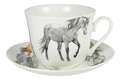 Roy Kirkham My Horse Breakfast Teacup and Saucer Set Fine Bone China