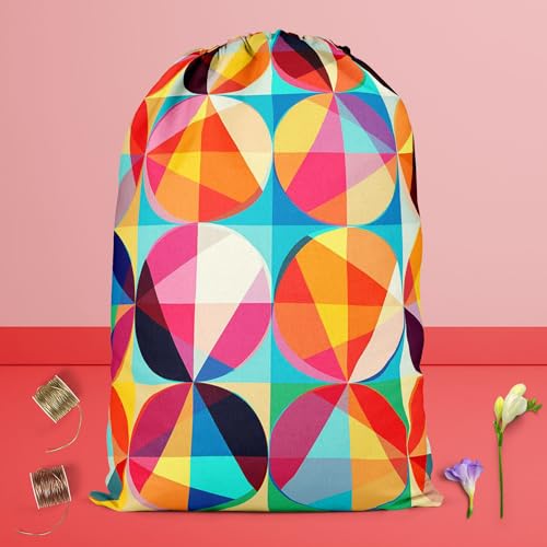 Image of ArtzFolio Geometric Ornament D5 | Reusable Sack Bag | Bag for Gym, Storage, Vegetable & Travel