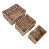 muebles de mimbre segunda mano madrid [Amplio espacio de almacenamiento] Satisfacer diversas necesidades de almacenamiento con 3 tamaños: grande-7.9x10.2x3.9in, mediano-6.3x8.7x3.9in, pequeño-4.7x7.1x3.9in.