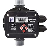 Agora-Tec® Interruttore di controllo della pompa flusso AT-DWv-18 (pressione di accensione e spegnimento regolabili) con protezione contro il funzionamento a secco, monitoraggio della sovrapressione