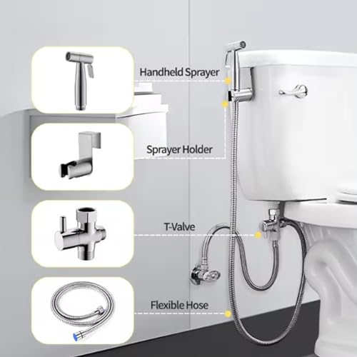 Generic HBS001 Premium Stainless Steel Handheld Bidet Sprayer For Toilet, Cloth Diaper Sprayer thumb #2