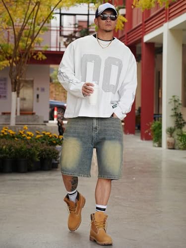 Image of Lymio Shorts for Men | Denim Shorts for Men | Regular Fit Casual Jean Half Pants Knee Length Trousers (LMHP-54-55)