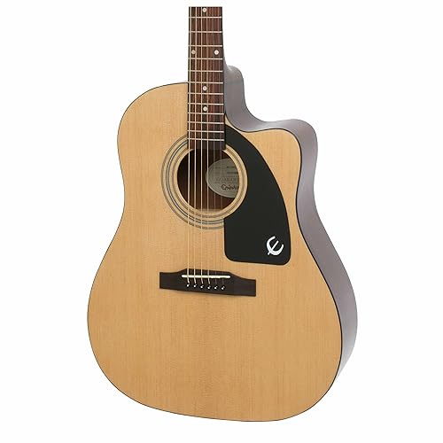Epiphone AJ-100CE - Guitarras acústicas con cuerdas metálicas, color natural