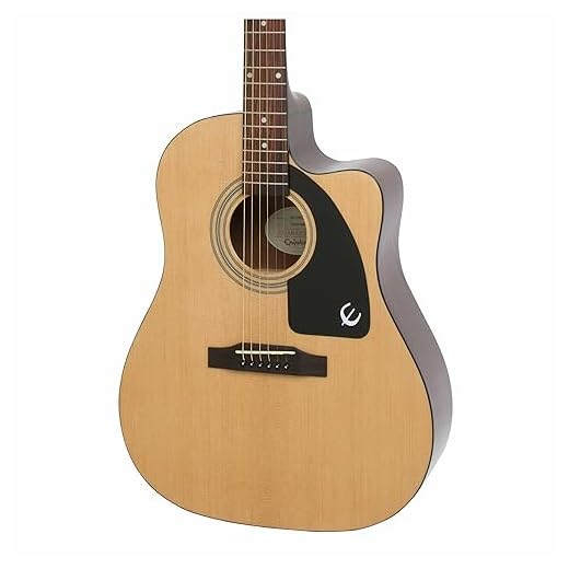 Epiphone AJ-100CE - Guitarras acústicas con cuerdas metálicas, color natural