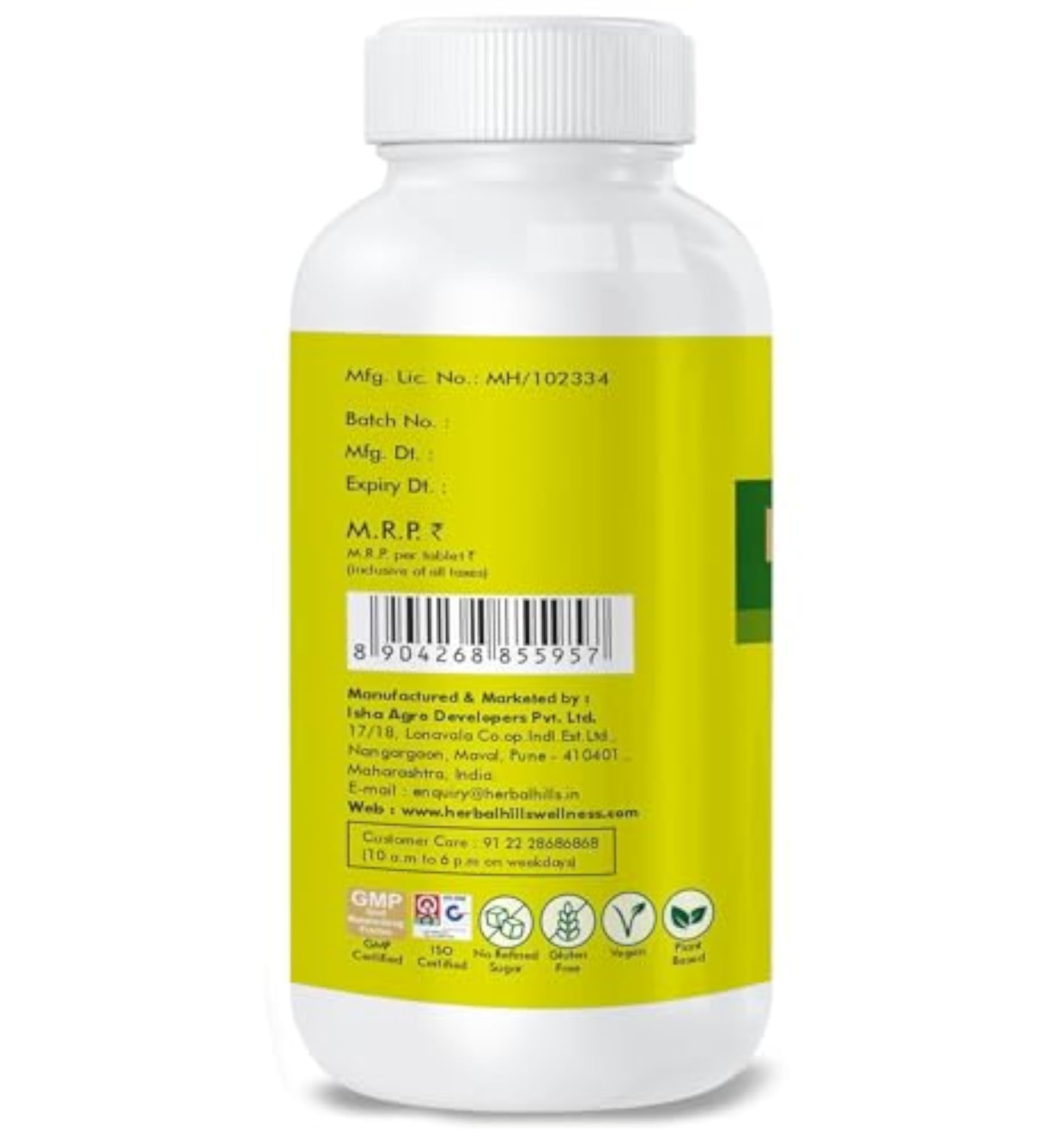Herbal Hills Nirgundi Tablets, 120 Tablets for Joint Care