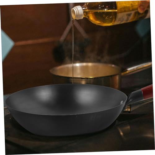 Wok chino antiadherente con mango de madera miniatura 6