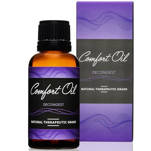 Comfort Oil: Decongest – Natural Essential Oils Blended for Clear Breathing, Relief for Congestion & Respiratory Support - Steam, Inhale, Diffuser Use
