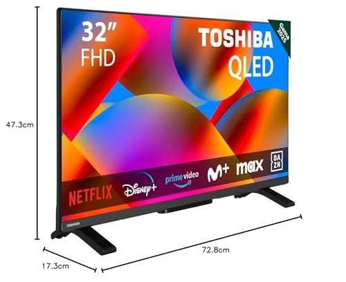 TOSHIBA 32QV2F63DG TV QLED 32'' 80 cm FHD 1920x1080 DTS Virtual:X Smart TV 2xHDMI - vue 9