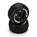 Produktbild Front/Rear Wheel & Tire, Premount, Black (2): 1/10 2WD/4WD Ruckus