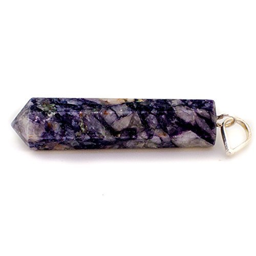 Ayana Rare Charoite Crystal Pendant Necklace | For Comfort Endurance Courage Support Loneliness Alienation Fear Compulsions | Handmade With Ethically Sourced Raw Natural Pure Gemstone #TOP2