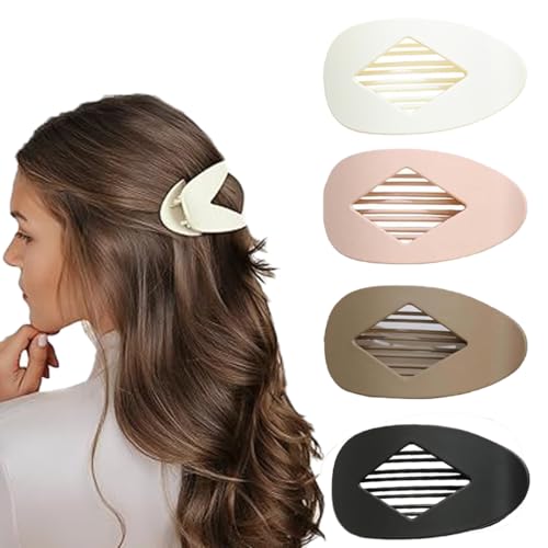 B.PHNE Flat Hair Claw Clips for Women,Matte Medium Hair
