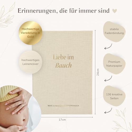 MeinBaby123 Schwangerschaftstagebuch aus Leinen