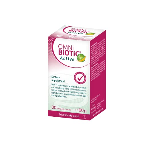 OMNi BiOTiC Active | 30 portions (60g) | 11 bacterial strains | 10 billion bacteria per daily dose | Powder | Vegan | for daily use | Contains bacteria for The intestinal flora