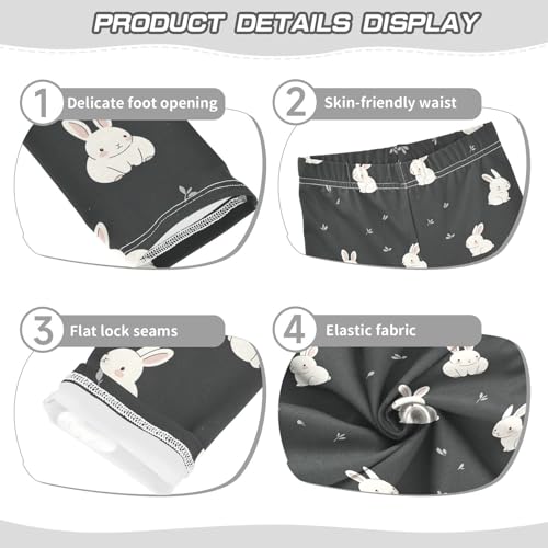 Kawaii Cartoon Rabbit Girls Leggings Soft Stretch Workout Yoga Dance Pants for Kids Casual Tights3