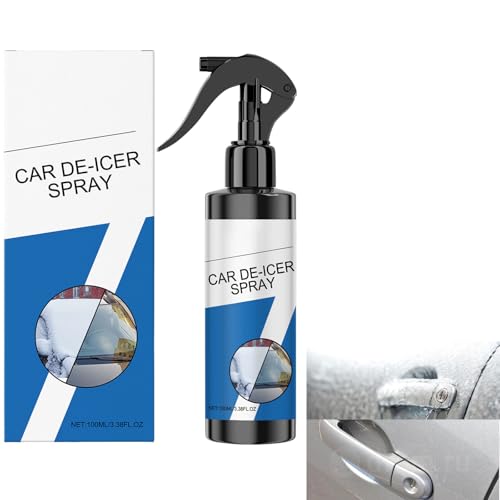 KARELLS Snow Removal Spray,Windscreen Deicer Spray,Windshield De-Icers,Ice Remover Spray,Fast Efficient Snow for Car,100 ml