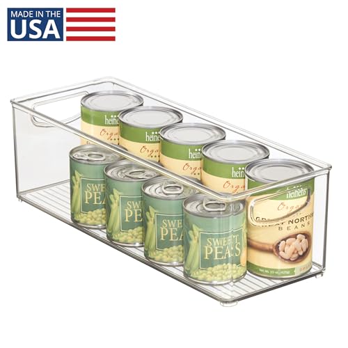 InterDesign iDesign Recycled Plastic Stackable Storage Bin with Handles – Clear