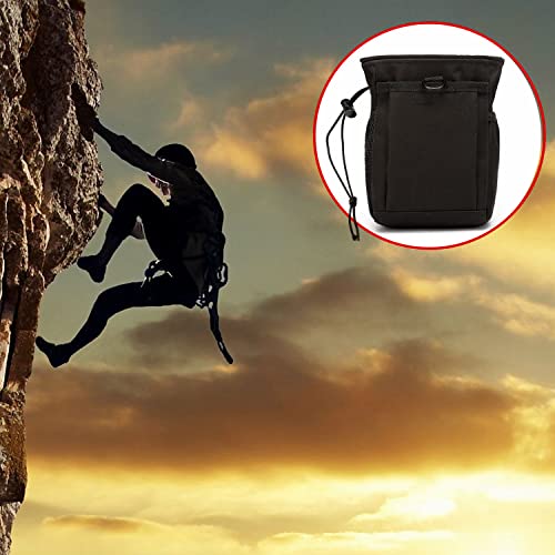 Climbing Chalk Bag, Goldhik Bouldering Chalk Bags With Quick-Clip Belt And 3 Pockets, Great Equipment For Rock Climbing, Gym Training, Gymnastics, Weightlifting #TOP5