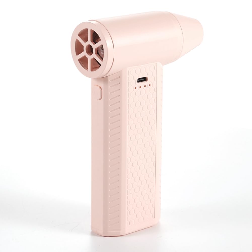 Mini-Ventilator, Tragbarer Luftstaubsauger mit 4 Einstellbaren Stufen für die Reinigung Von Tastaturen und Autos, zum Trocknen der Haare, Rosa