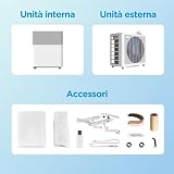 Midea Portasplit - Pompe à chaleur mobile - Refroidissement A++/chauffage A+, 12 000 BTU 3,5 kW - Pour pièces jusqu'à 42 m²/105 m³ - Seulement 39 dB(A) en mode silencieux - 11