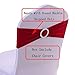 SheYang 100PCS Wine Red Stretch Chair Sashes Bows Elastic Chair Bands with Buckle Slider Sashes Bows for Wedding Hotel Banquet Birthday Party Decorations (100PCS, Wine Red)