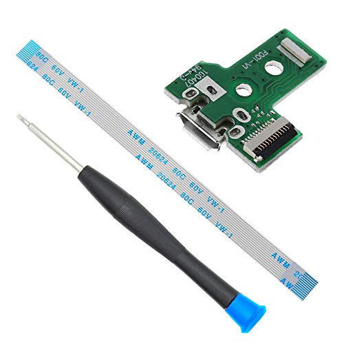 Image of MMOBIEL Controller Charging Port Replacement for PlayStation PS4 Full Series 12 Pin Flex Cable Incl (+) Screwdriver