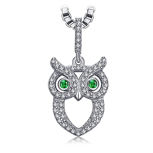 Collier hibou en argent 925 anti-allergie, l'éclat durable sans irritation