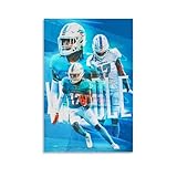 DENMIEX Jaylen Waddle Art Poster Home Decor Wall Art Hanging Picture Print Bedroom Decorative Paintings Room Aesthetic 08x12inch(20x30cm)