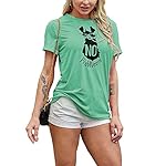 NIUBIA Women's T Shirts Summer Tops Simple Heart Graphic Shirts Sayings Short Sleeve Vacation Casual Blouse Thankful Tee - Image 4
