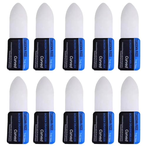 Huxibai 10 Stück Separator Für Bildschirme - Hebewerkzeuge - Ultra-Thin 0,1 Mm Gebogenes Spudger Pry Blade Reparatur Öffnungswerkzeug | Für Mobiltelefone, LCD, Elektronisch, Gebogen