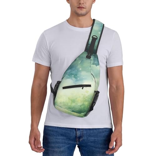 Morrales bandolera unisex con patrón Green Star miniatura 7