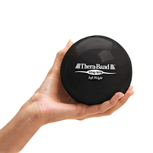 Thera-Band Soft Weight, 4.5" Diameter Hand Held Ball Shaped Isotonic Weight for Strength Training and Rehab Exercises,3.0kg,Black (B086QMXLG1) Amazon Price History, Amazon Price Tracker